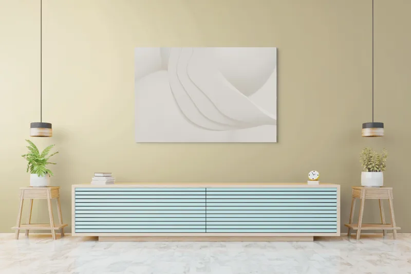 Tablou Canvas Abstract Minimalist, Alb, 150 x 100 cm – poza 6