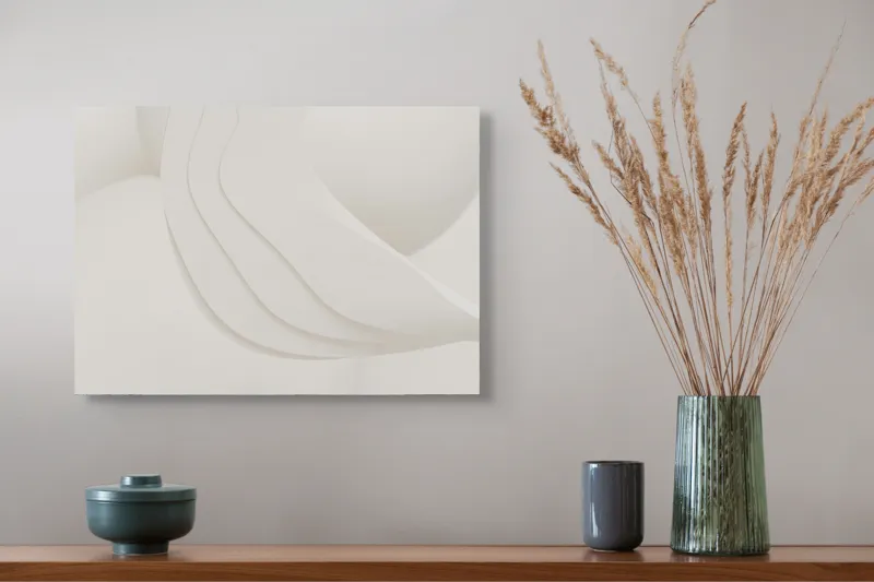Tablou Canvas Abstract Minimalist, Alb, 54 x 39 cm – poza 4
