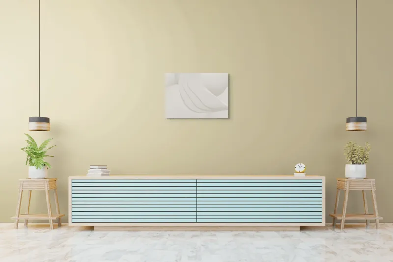 Tablou Canvas Abstract Minimalist, Alb, 70 x 50 cm – poza 7