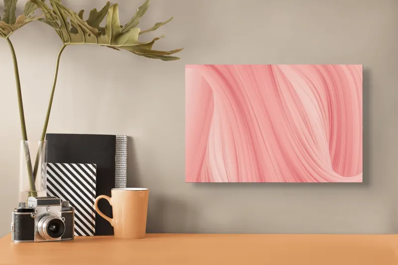 Tablou Canvas Abstract Floral Roz pentru Decorarea Interiorului, 39 x 26 cm – poza 3