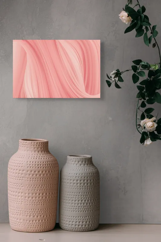 Tablou Canvas Abstract Floral Roz pentru Decorarea Interiorului, 39 x 26 cm – poza 4
