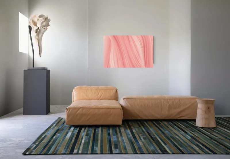 Tablou Canvas Abstract Floral Roz pentru Decorarea Interiorului, 90 x 50 cm – poza 8
