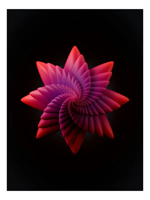 Tablou Canvas Florile Infinitului în Mișcare Cosmică, 39 x 54 cm