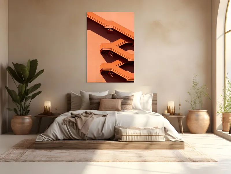 Tablou Canvas Urme Geometrice în Lumina Asfințitului, 100 x 150 cm – poza 3