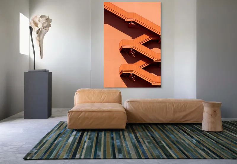 Tablou Canvas Urme Geometrice în Lumina Asfințitului, 100 x 150 cm – poza 7