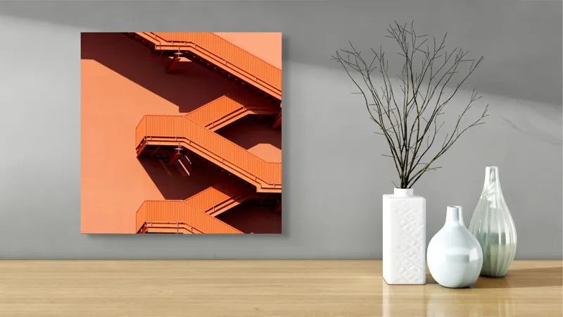 Tablou Canvas Urme Geometrice în Lumina Asfințitului, 50 x 50 cm – poza 3