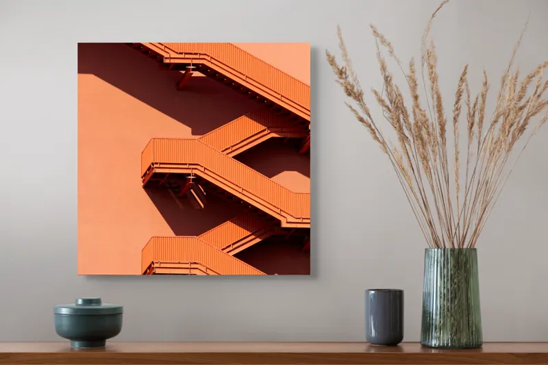 Tablou Canvas Urme Geometrice în Lumina Asfințitului, 50 x 50 cm – poza 4