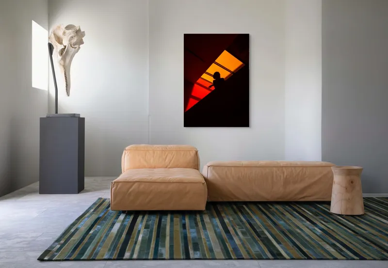 Tablou Canvas Motiv Abstract Siluetă la Apus Multicolor, 70 x 100 cm – poza 7