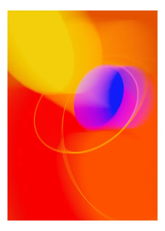 Tablou Canvas Abstracție Cromatică Aura Lumină Energie Mișcare, 26 x 39 cm
