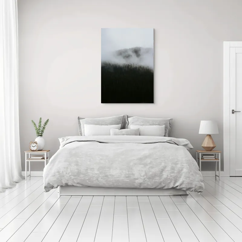 Tablou Canvas Pădure Încețoșată Atmosferă Misterioasă, 70 x 100 cm – poza 3