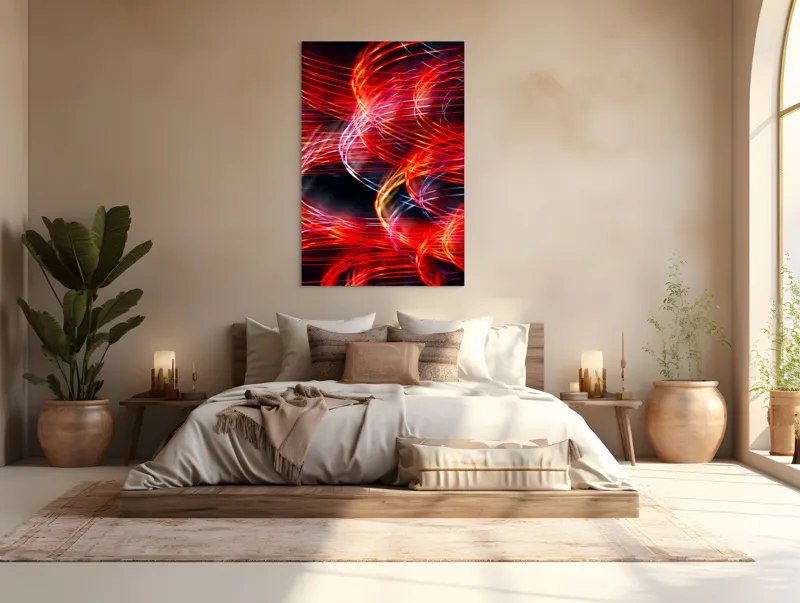 Tablou Canvas Abstract Lumini în Noapte Vibrantă Artă Murală, 100 x 150 cm – poza 3