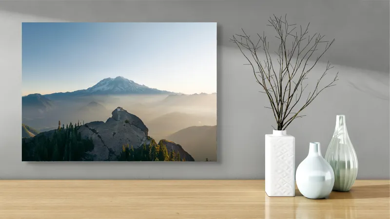 Tablou Canvas Peisaj Montan Multicolor pentru Decorarea Interiorului, 70 x 50 cm – poza 3