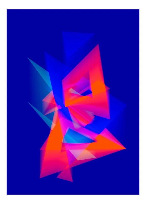 Tablou Canvas Geometrie Viselor în Culori Vibrante, 70 x 100 cm