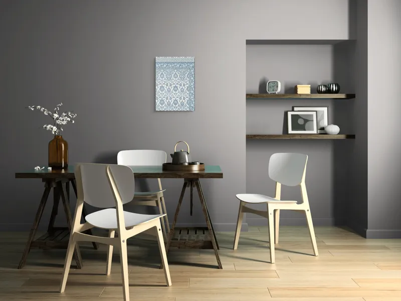 Tablou Canvas cu Broderie Albastră, Motive Floral-Geometrice, 39 x 54 cm – poza 7