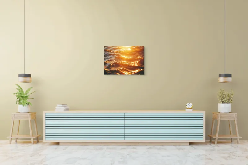 Tablou Canvas Valuri Apus Soare Atmosferă Calda Decor, 70 x 50 cm – poza 7