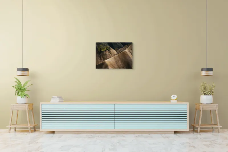 Tablou Canvas pe Pânză cu Drum Sinuos Printre Coline și Tonuri Pământii, 70 x 50 cm – poza 7