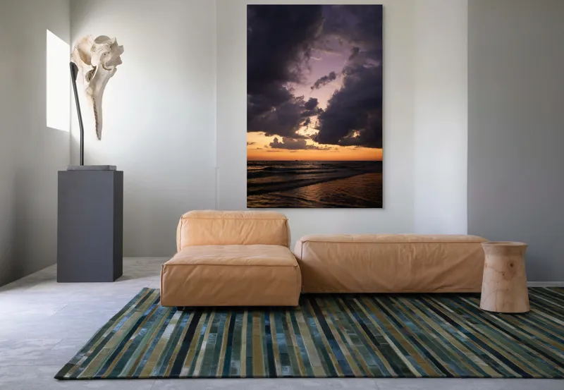 Tablou Canvas Apus Dramatic peste Mare Liniștită pe Acvie, 100 x 150 cm – poza 7