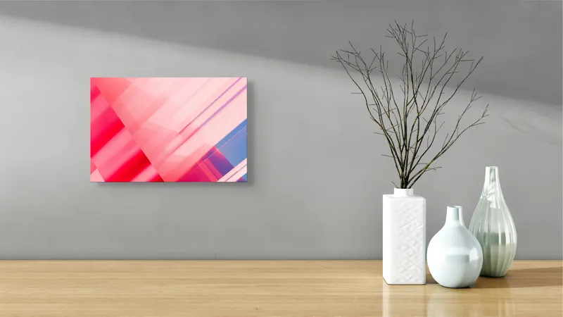 Tablou Canvas Abstrahție Geometrie Roz Reflexii Lumini, 39 x 26 cm – poza 8