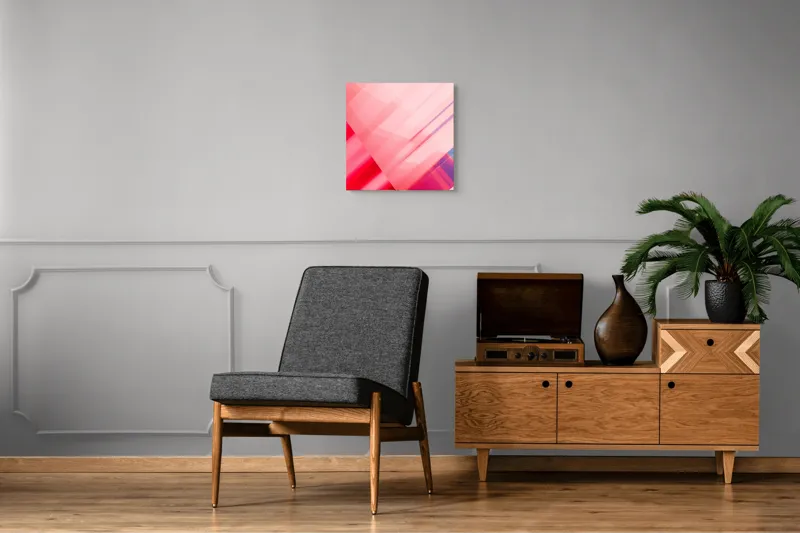 Tablou Canvas Abstrahție Geometrie Roz Reflexii Lumini, 50 x 50 cm – poza 6