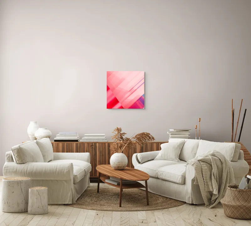 Tablou Canvas Abstrahție Geometrie Roz Reflexii Lumini, 50 x 50 cm – poza 7