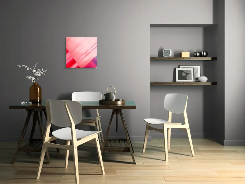 Tablou Canvas Abstrahție Geometrie Roz Reflexii Lumini, 50 x 50 cm – poza 8