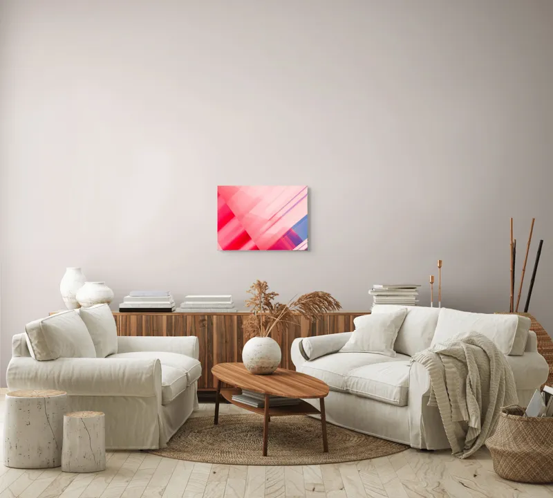 Tablou Canvas Abstrahție Geometrie Roz Reflexii Lumini, 54 x 39 cm – poza 5