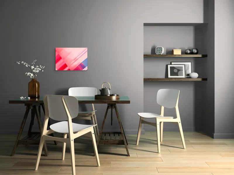 Tablou Canvas Abstrahție Geometrie Roz Reflexii Lumini, 54 x 39 cm – poza 6