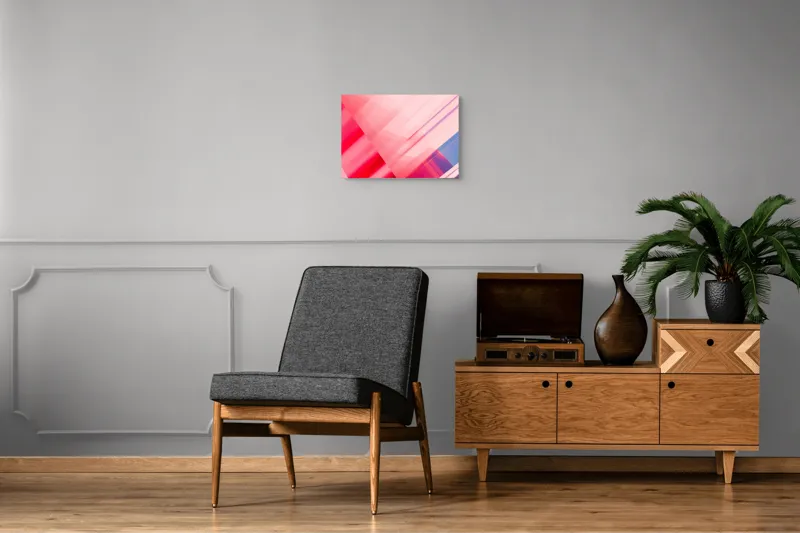 Tablou Canvas Abstrahție Geometrie Roz Reflexii Lumini, 54 x 39 cm – poza 7