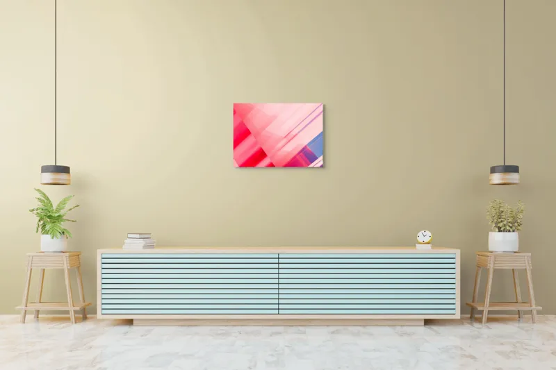 Tablou Canvas Abstrahție Geometrie Roz Reflexii Lumini, 70 x 50 cm – poza 7