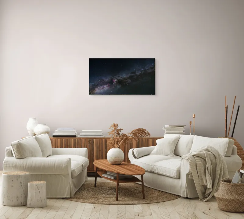 Tablou Canvas Războaiele dintre stele și galaxii pe fundal de galaxie, 90 x 50 cm – poza 4