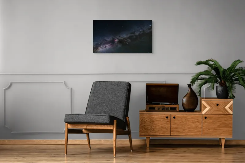 Tablou Canvas Războaiele dintre stele și galaxii pe fundal de galaxie, 90 x 50 cm – poza 6
