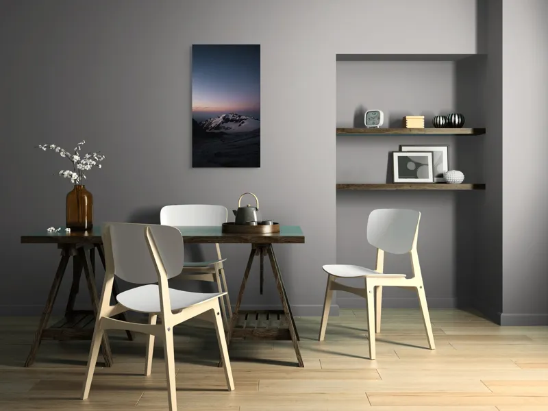 Tablou Canvas pe peisaj montan, imagine dramatică a crestelor înghețate, 50 x 90 cm – poza 4