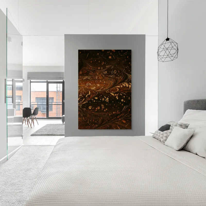 Tablou Canvas Abstract Maronii Pătate - Decorție Murală Unică, 100 x 150 cm – poza 5