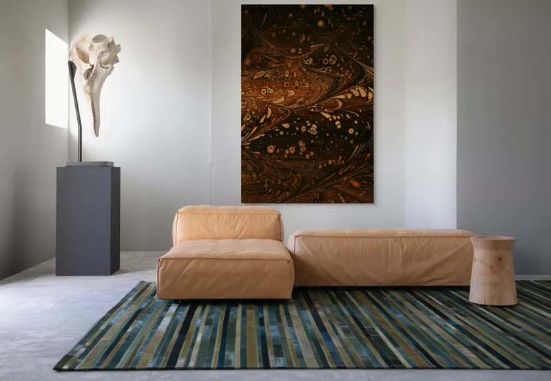 Tablou Canvas Abstract Maronii Pătate - Decorție Murală Unică, 100 x 150 cm – poza 7