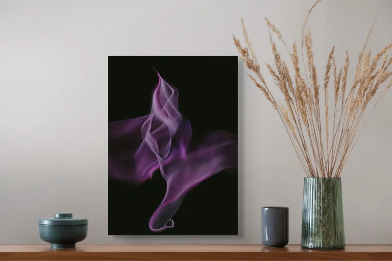 Tablou Canvas Eteric: Dansul Umbrelor Colorate Violete, 39 x 54 cm – poza 3