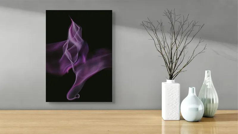 Tablou Canvas Eteric: Dansul Umbrelor Colorate Violete, 39 x 54 cm – poza 4