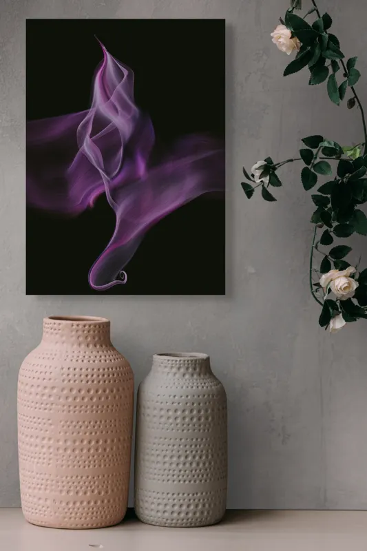 Tablou Canvas Eteric: Dansul Umbrelor Colorate Violete, 39 x 54 cm – poza 6