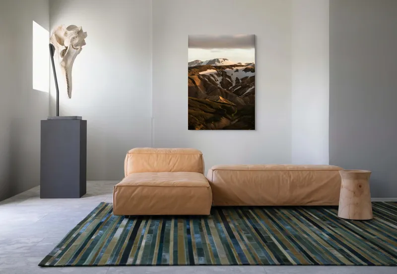 Tablou Canvas, Peisaj Montan cu Zăpadă și Apus, 70 x 100 cm – poza 7