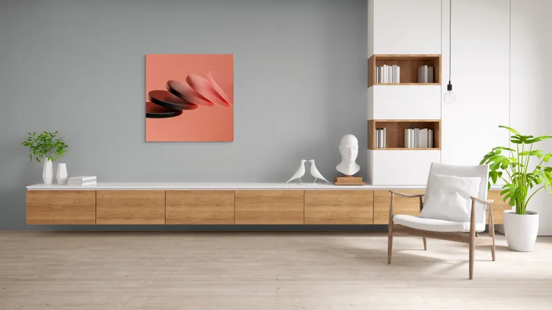 Tablou Canvas Artă Abstractă: Echilibrul culorilor în levitație, 100 x 100 cm