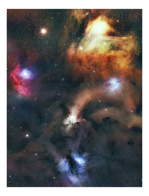 Tablou Canvas pe temă cosmică cu culori eterne, 50 x 90 cm