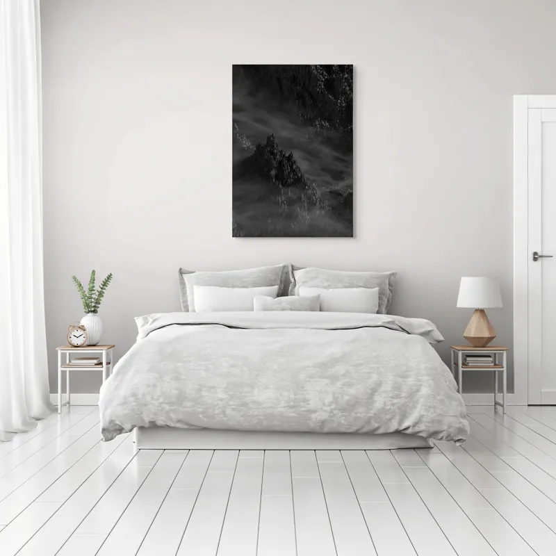 Tablou Canvas Umbrele Munților în Negura Timpului pe Fundal de Natură, 70 x 100 cm – poza 3