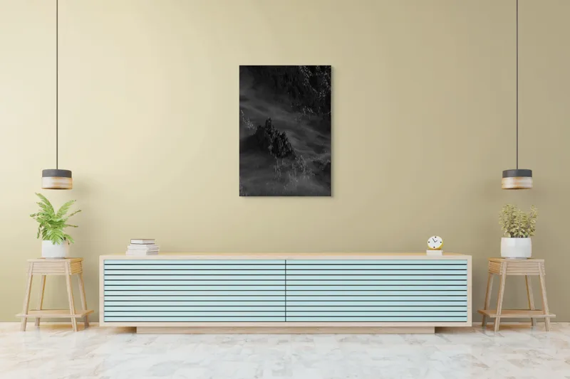 Tablou Canvas Umbrele Munților în Negura Timpului pe Fundal de Natură, 70 x 100 cm – poza 5