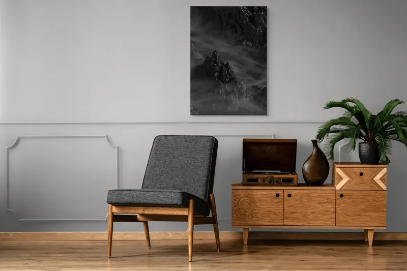 Tablou Canvas Umbrele Munților în Negura Timpului pe Fundal de Natură, 70 x 100 cm – poza 6