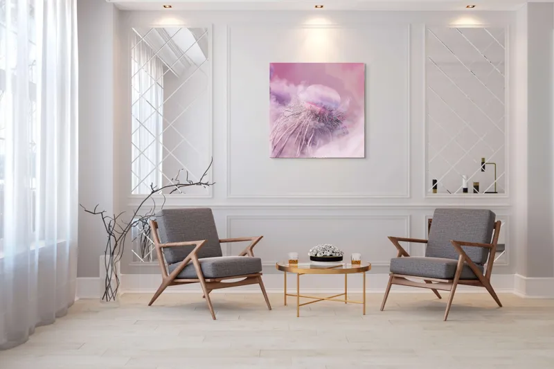 Tablou Canvas Vapori Roz și Vise Nebuloase Art decorativ, 100 x 100 cm – poza 7