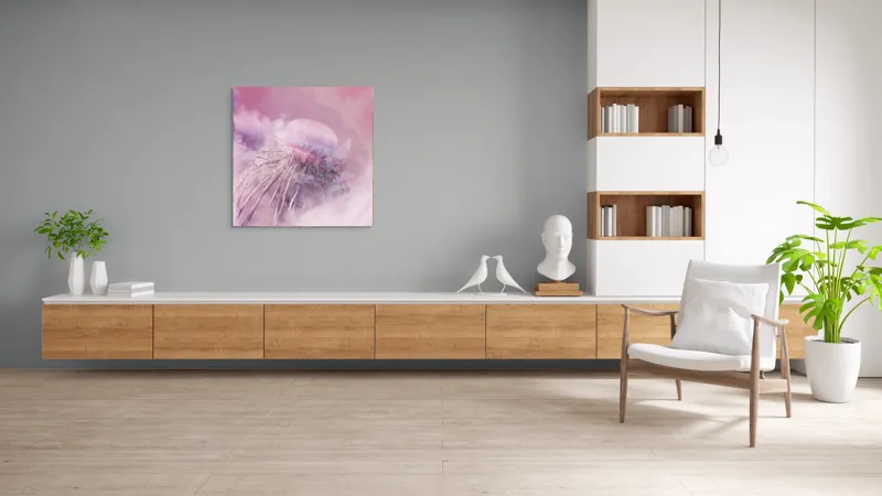 Tablou Canvas Vapori Roz și Vise Nebuloase Art decorativ, 100 x 100 cm – poza 8