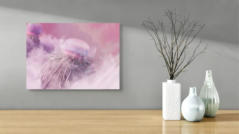 Tablou Canvas Vapori Roz și Vise Nebuloase Art decorativ, 54 x 39 cm – poza 3