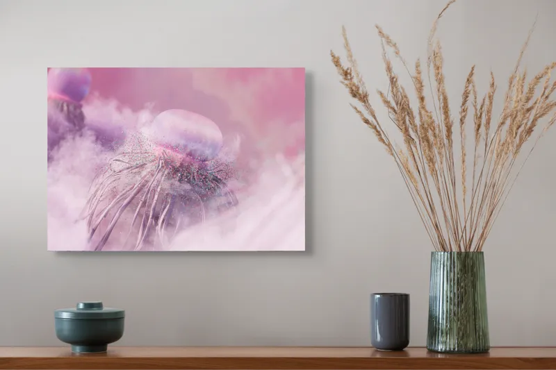Tablou Canvas Vapori Roz și Vise Nebuloase Art decorativ, 54 x 39 cm – poza 4