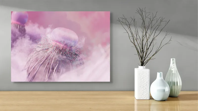 Tablou Canvas Vapori Roz și Vise Nebuloase Art decorativ, 70 x 50 cm – poza 3