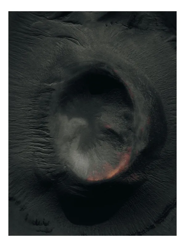 Tablou Canvas Crater Misterios Sub Lumina Lunii Vulcan Mistic Natură, 70 x 100 cm