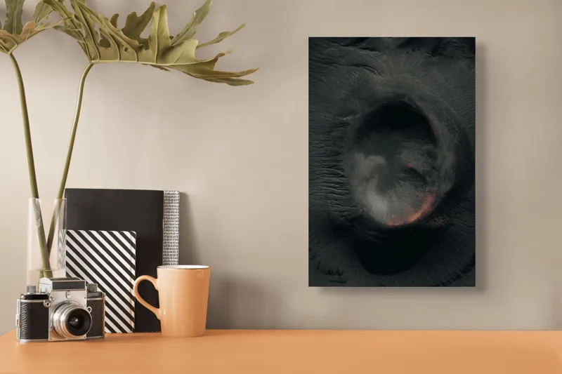 Tablou Canvas Crater Misterios Sub Lumina Lunii Vulcan Mistic Natură, 26 x 39 cm – poza 2